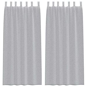 vidaXL Voile-Vorhang 2 stk. Dunkelgrau 225 x 140 cm Polyester