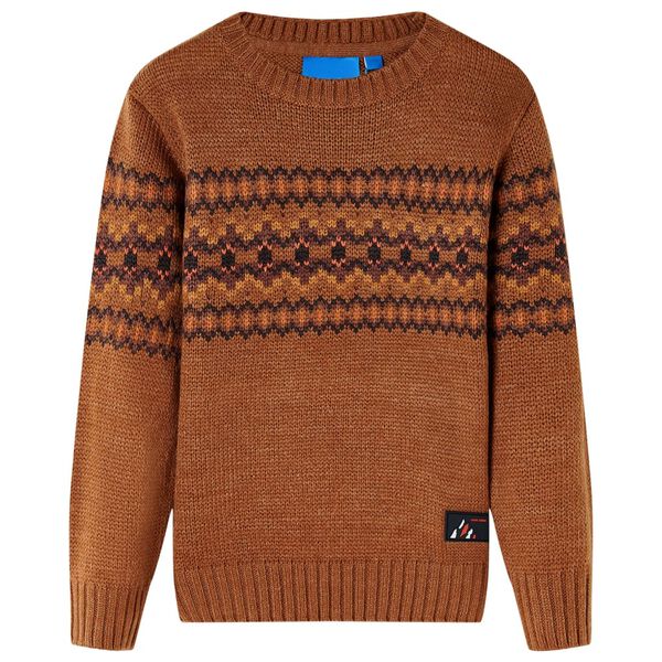 Kinderpullover Gestrickt Cognac 116
