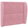 vidaXL Kopfteil Ohr Rosa 80 x 23 x 6 cm Samt
