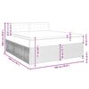 vidaXL Boxspringbett mit Matratze Hellgrau 180x200 cm Samt