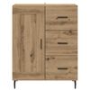 vidaXL Sideboard Artisan-Eiche 69,5 x 34 x 90 cm Verbundholz und Eisen