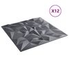 vidaXL Wandpaneele 12 pcs Amethyst Grau 50 x 50 cm XPS Schaum
