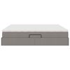 vidaXL Aufbewahrungsbett mit Matratze Taupe 200 x 200 cm Polyester
