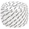 vidaXL Bootsseil Geflochten Wei&szlig; 12 mmx25 m Polyester