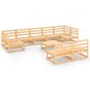 vidaXL 10-tlg. Garten-Lounge-Set Massivholz Kiefer