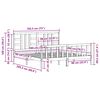 vidaXL Massivholzbett mit Kopfteil 180x200 cm