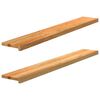 vidaXL Fensterb&auml;nke 2 Stk. Hellbraun 140x20x2 cm Massivholz Eiche