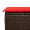 vidaXL 8-tlg. Garten-Sofagarnitur mit Kissen Braun Poly Rattan
