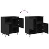 vidaXL Sideboard 3 pcs Schwarz Eichen-Optik 60 x 35 x 70 cm