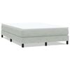 vidaXL Boxspringbett ohne Matratze Hellgrau 160x220 cm Samt