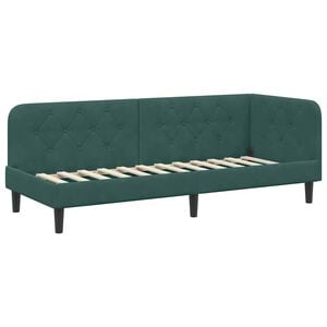 vidaXL Eckbettgestell Dunkelgr&uuml;n 80 x 200 cm Samt