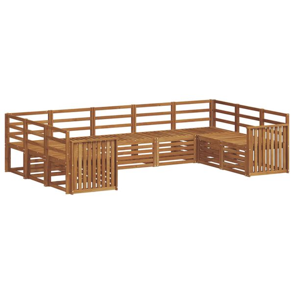 vidaXL Sofagarnituren 9 pcs Natur Massivholz Akazie