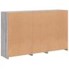 vidaXL Sideboard mit LED-Leuchten Grau Sonoma 162x37x100 cm