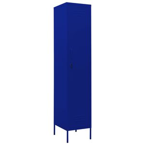 vidaXL Schlie&szlig;fachschrank Marineblau 35x46x180 cm Stahl