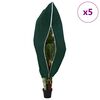 vidaXL Frostschutzpflanzenfleeceabdeckungen 5 pcs Gr&uuml;n 1,55 x 1,55 m