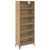vidaXL Highboard Artisan-Eiche 69,5 x 34 x 180 cm Holzwerkstoff