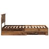 vidaXL Bettrahmen mit Kopfteil Altholz 90 x 190 cm Holzwerkstoff