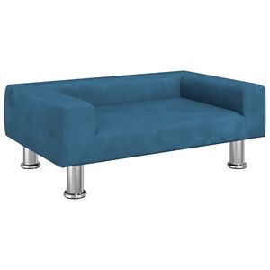 vidaXL Hundebett Blau 70x45x26,5 cm Samt