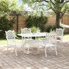 vidaXL Garten Essgruppe 5 pcs Wei&szlig; Aluminium