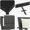 vidaXL Garten Essgruppe mit Kissen 5 pcs Schwarz Poly-Rattan
