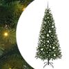 vidaXL K&uuml;nstlicher Weihnachtsbaum mit 300 LEDs Gr&uuml;n 210 cm PE und PVC