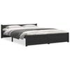 vidaXL Massivholzbett Schwarz 140x190 cm