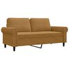 vidaXL 2-Sitzer-Sofa Braun 140 cm Samt