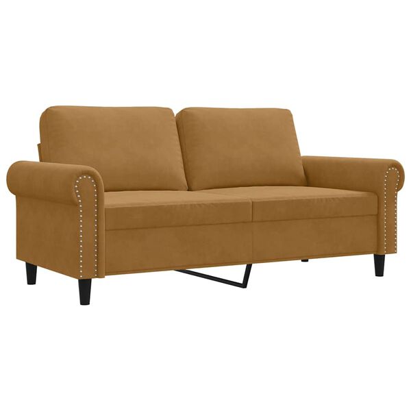 vidaXL 2-Sitzer-Sofa Braun 140 cm Samt