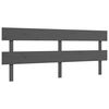 vidaXL Massivholzbett mit Kopfteil Grau 200x200 cm