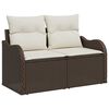 vidaXL Gartensofa-set mit Speicher 4 pcs Braun Poly-Rattan