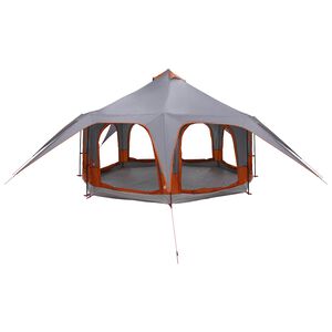 vidaXL Familienzelt Grau und Orange 5-Personen