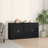 vidaXL Sideboard 2 pcs Schwarz Eichen-Optik 79 x 38 x 80 cm