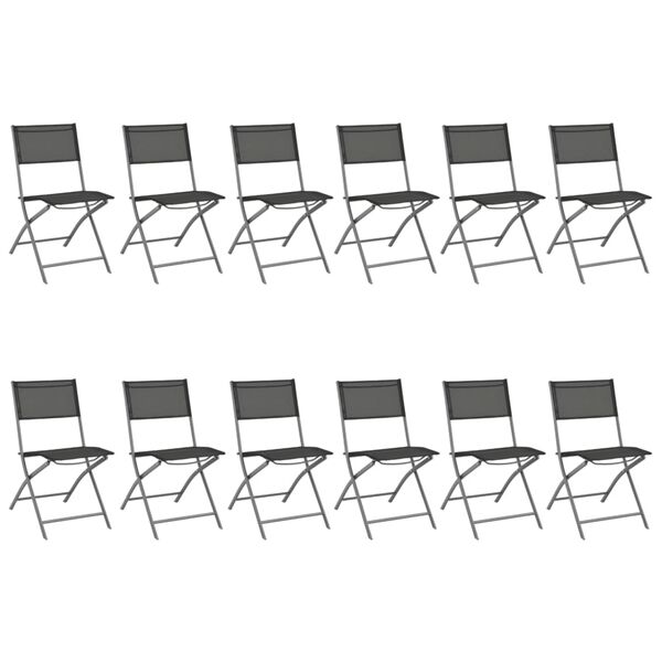 vidaXL 13-tlg. Garten-Essgruppe Stahl