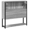 vidaXL Bad-Spiegelschrank Grau Sonoma 60x16x60 cm Holzwerkstoff
