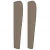 vidaXL Kopfteil mit Ohren Taupe 203x23x118/128 cm Stoff