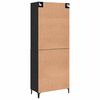 vidaXL Highboard 2 pcs Schwarz Eichen-Optik Holzwerkstoff