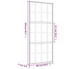 vidaXL Schiebet&uuml;r Golden 90x205 cm Matt ESG-Glas und Aluminium