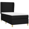 vidaXL Boxspringbett mit Matratze Schwarz 100x200 cm Stoff