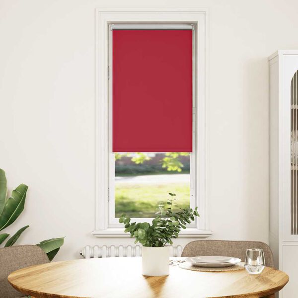 vidaXL Verdunkelungsrollo Rot 45x175 cm Stoffbreite 40,7 cm Polyester