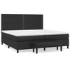 vidaXL Boxspringbett mit Matratze Schwarz 200x200 cm Kunstleder