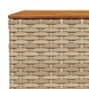 vidaXL 9-tlg. Garten-Sofagarnitur mit Kissen Beige Poly Rattan