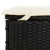 vidaXL Sonnenliege mit Faltdach Schwarz 213x63x97 cm Poly Rattan