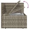 vidaXL 11-tlg. Garten-Lounge-Set mit Kissen Grau Poly Rattan