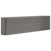 vidaXL Hochbeet Verzinkter Stahl 260x40x68 cm Grau