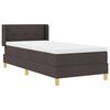 vidaXL Boxspringbett mit Matratze Dunkelbraun 190 x 90 cm Polyester