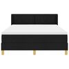 vidaXL Boxspringbett mit Matratze Schwarz 200 x 160 cm Stoff