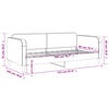 vidaXL Tagesbett Hellgrau 90x200 cm Stoff