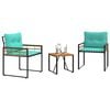 vidaXL Gartenm&ouml;bel Set mit Kissen 3 pcs T&uuml;rkis