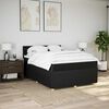 vidaXL Boxspringbett mit Matratze Schwarz 160x200 cm Stoff