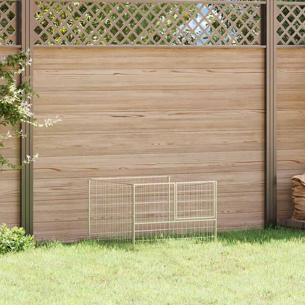 vidaXL Hundezwinger Silbern 100x100x70 cm Stahl